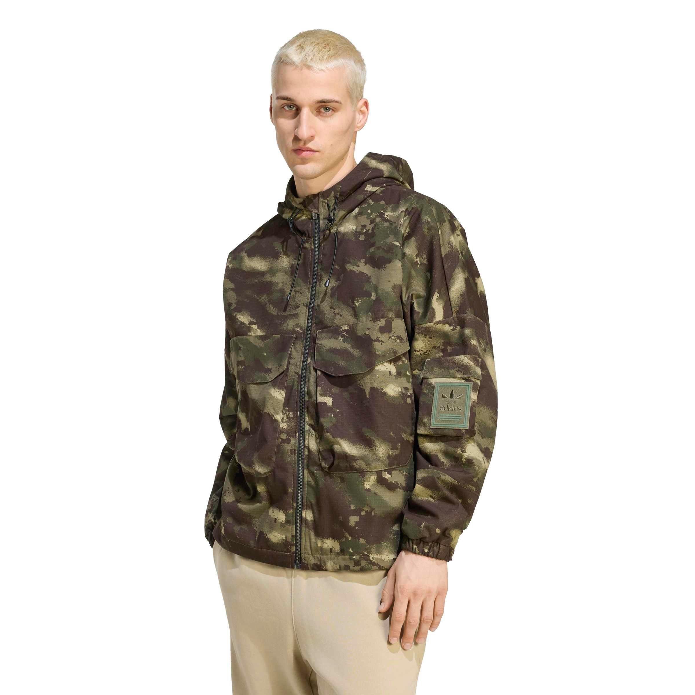 adidas Originals Men's Camo Jacket - Camo Olive - CAMO OLIVE